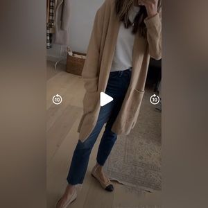 BNWT Long camel colored Cardigan